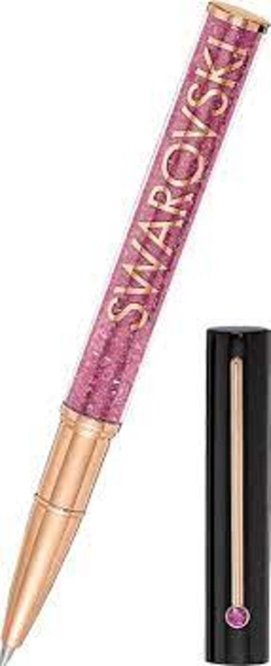 SWAROVSKI Rose Gold Crystalline Gloss Ballpoint Pen Pink Black